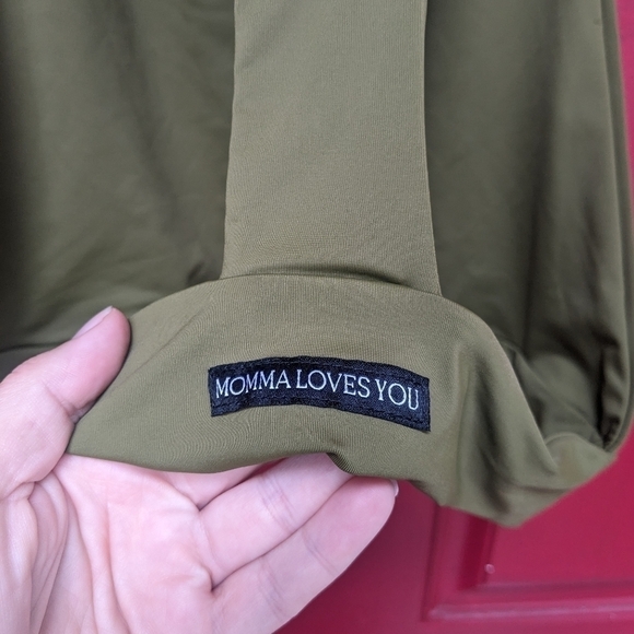 Momma Loves You Momma Label Maya Racer Moss Swim Top - Picture 6 of 6